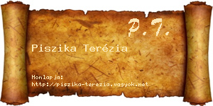 Piszika Terézia névjegykártya